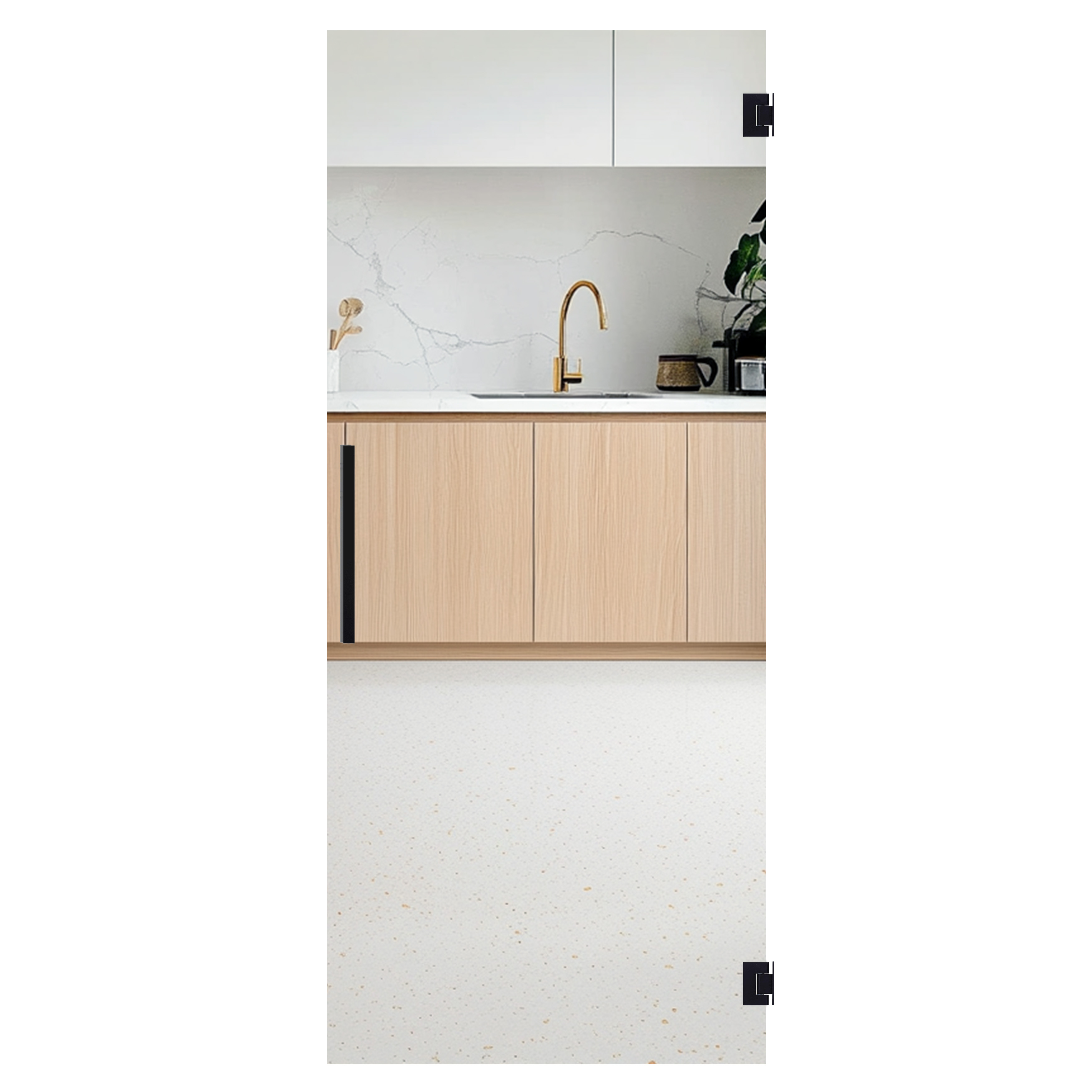 Doorslaande binnendeuren C000 met helder glas