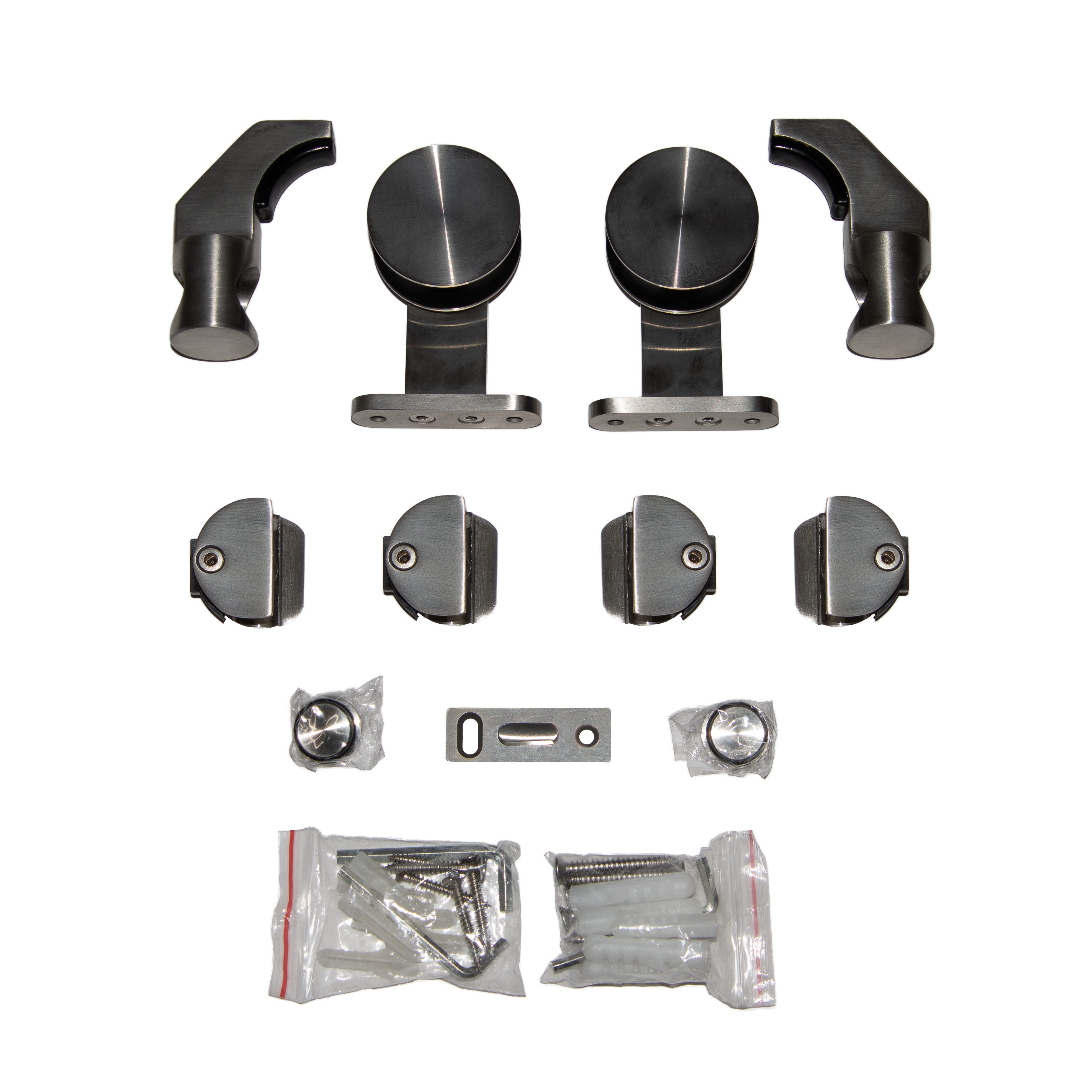 Slide inox rollers en geleider voor schuifdeuren